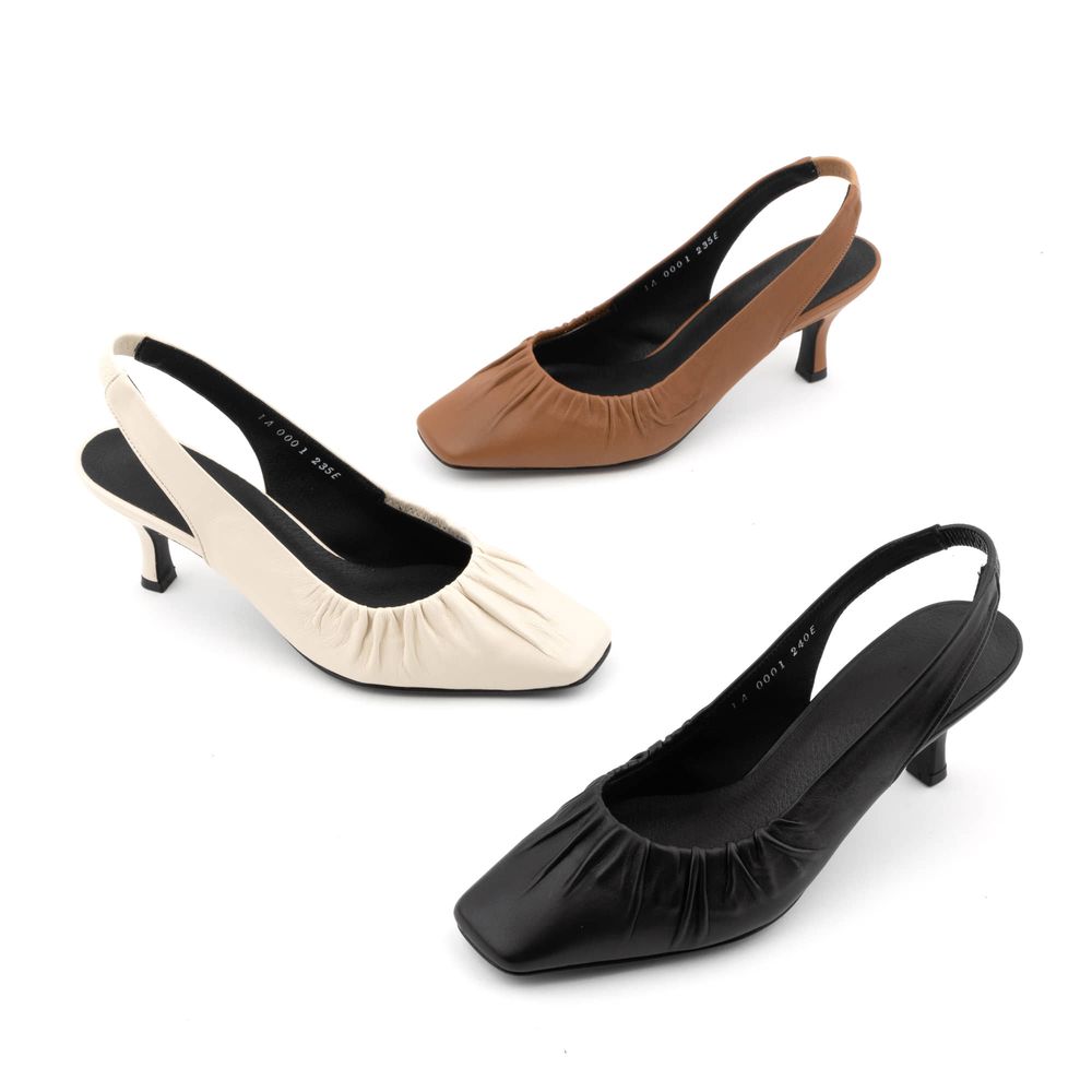 [KUHEE] Sling_back 0001_6cm,4cm_ Sling back Shoes for women with Comfort, Girl's Fashion Shoes, High Heels, Handmade, Sheepskin _ Made in Korea